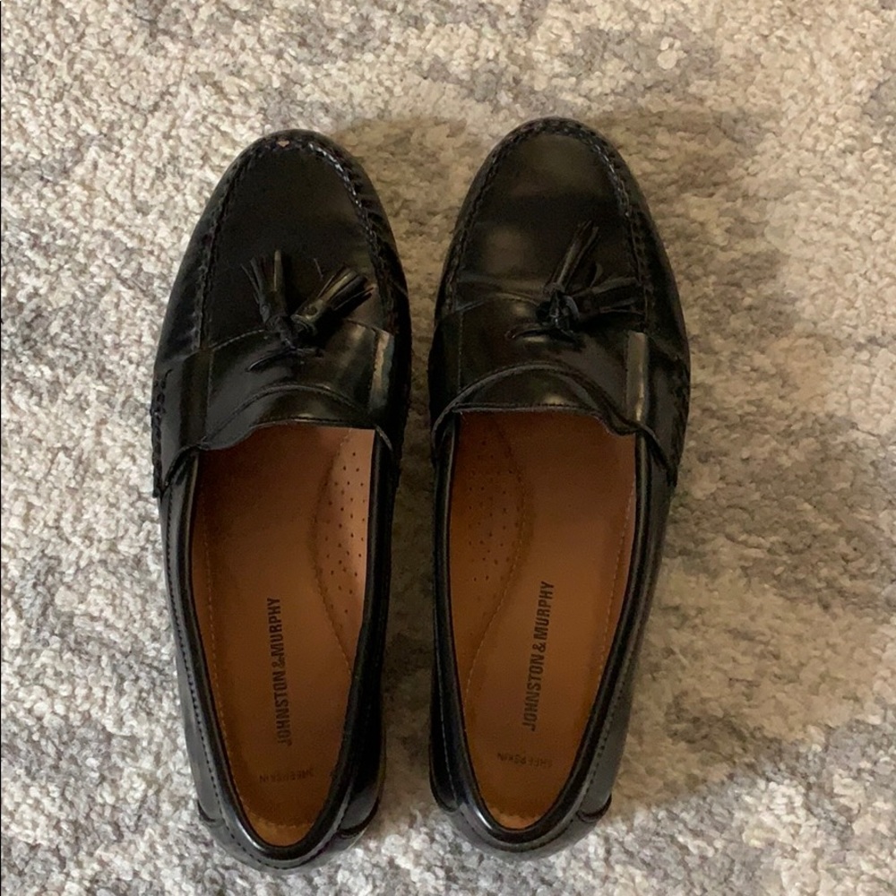 Johnston & Murphy Black Tassel Loafer